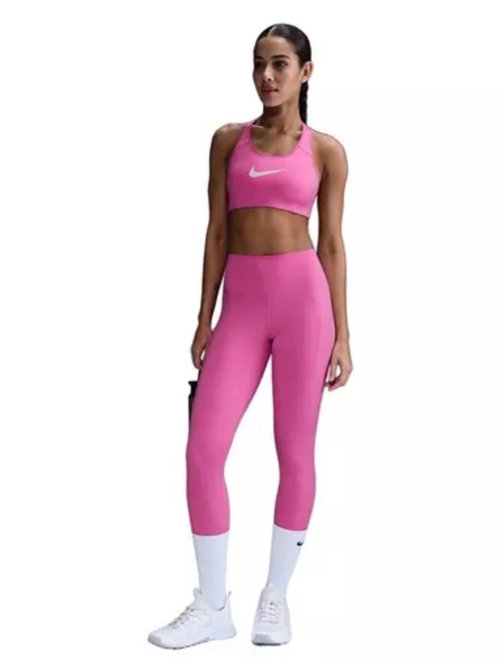 NWT Nike Women's One High-Waisted 7/8 Leggings w/ Pockets Playful Pink Size 4-6